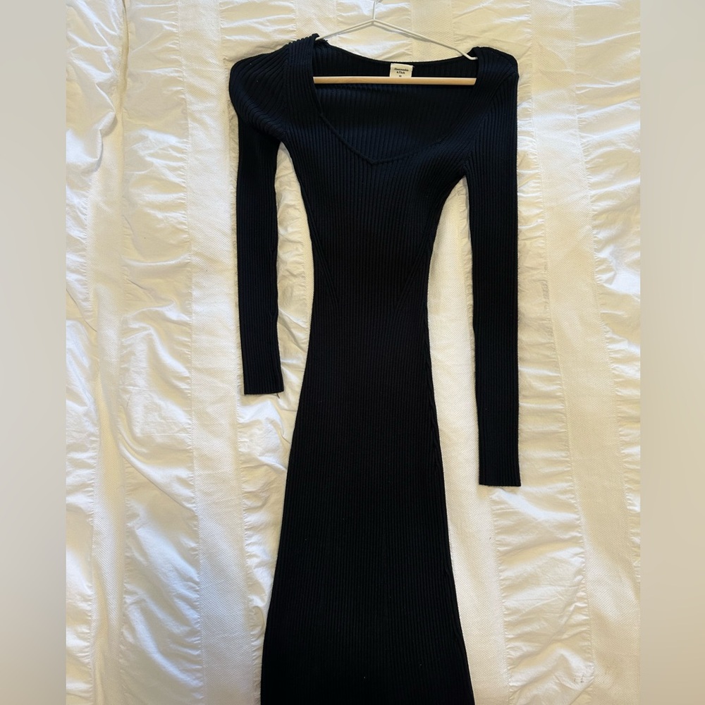 Abercrombie Black Ribbed Dress